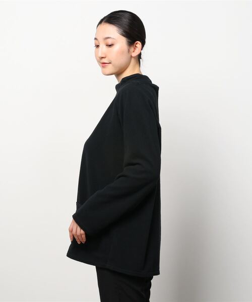 SETTO(セット)の「FISH SMOCK:フリーススモック(Tシャツ/カットソー・レディース・ブラック・XS/S)」の4枚目の写真