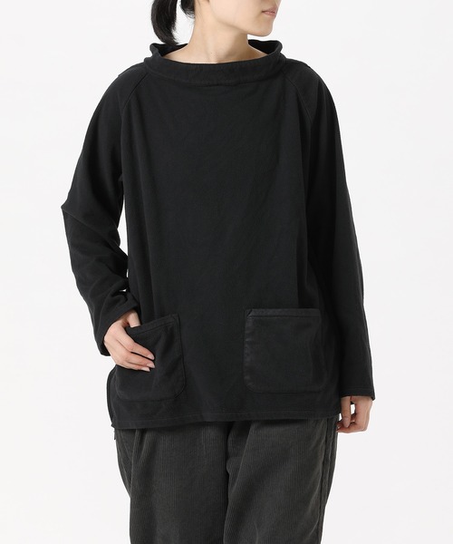 SETTO(セット)の「FISH SMOCK:フリーススモック(Tシャツ/カットソー・レディース・ブラック・XS/S)」の1枚目の写真