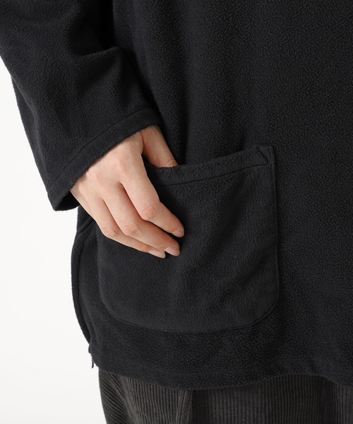 SETTO(セット)の「FISH SMOCK:フリーススモック(Tシャツ/カットソー・レディース・ブラック・XS/S)」の9枚目の写真