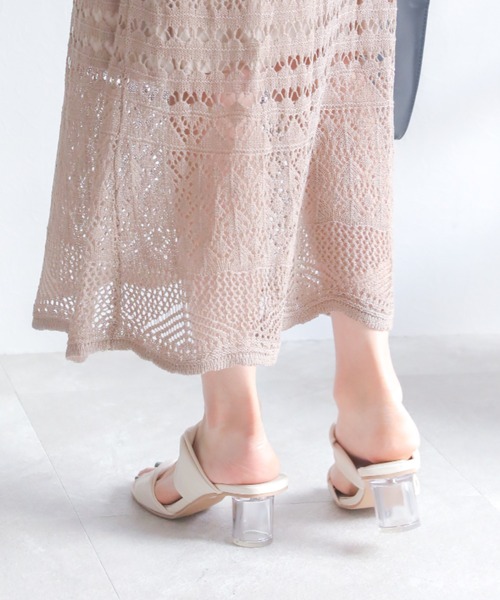 VIVIAN（ヴィヴィアン）の「ダブルツイストベルトクリアヒールミュールサンダル（サンダル・レディース・ブルー/グレー系その他7/ブラック/アイボリー・L/LL/M/S）」の7枚目の写真