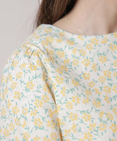 flower(フラワー)の「フラワープリントブラウス(シャツ/ブラウス・レディース・イエロー/ブルー・FREE)」の8枚目の写真