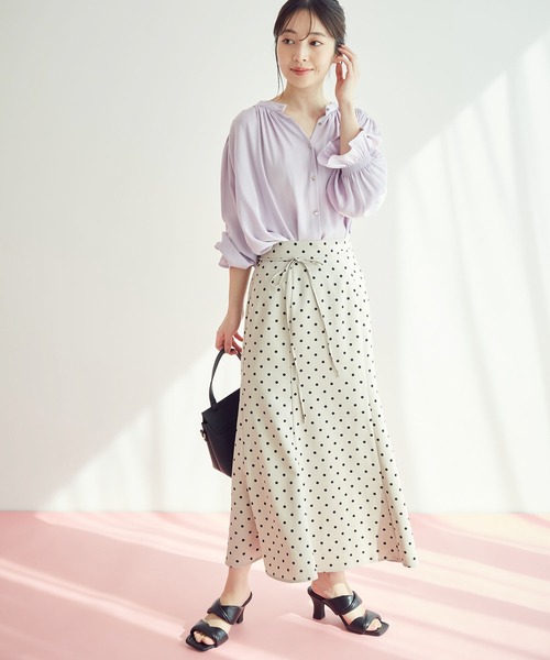 VIS（ビス）の「【セットアップ対応】リネンライクマーメイドスカート（スカート・レディース・ホワイト系その他6/ブラウン/ミント/オレンジ/ホワイト系その他5/ダークグリーン/ネイビー・M/S/L）」の20枚目の写真