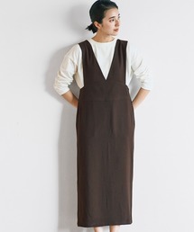 avecmoi | 【佐藤かなさんプロデュース】 ａｖｅｃｍｏｉペンシルジャンパースカート＜焦茶＞(ジャンパースカート)