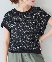 le.coeur blanc | ジオメトリックプリントリブブラウス(シャツ/ブラウス)