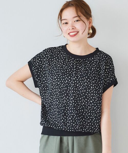 le.coeur blanc（ルクールブラン）の「ジオメトリックプリントリブブラウス（シャツ/ブラウス・レディース・ベージュ系その他2/ブラック系その他・38）」の12枚目の写真