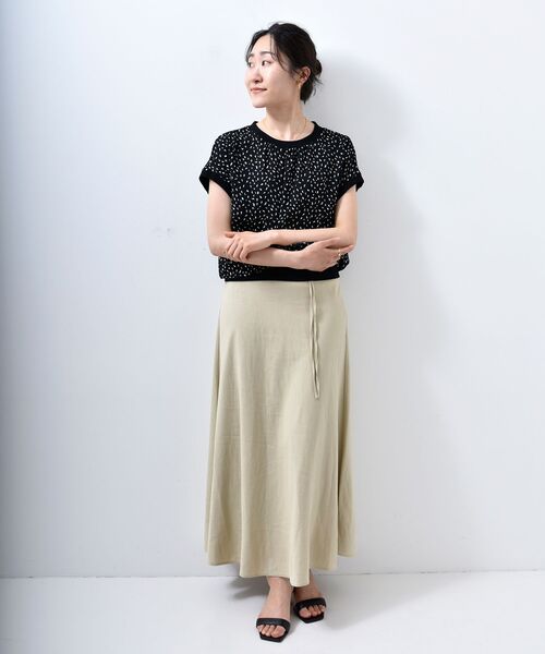 le.coeur blanc（ルクールブラン）の「ジオメトリックプリントリブブラウス（シャツ/ブラウス・レディース・ベージュ系その他2/ブラック系その他・38）」の21枚目の写真