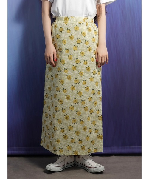 Sugar spoon（シュガースプーン）の「■SS LIBERTYptチェッカードローズ スカート（スカート・レディース・ブラック/イエロー・FREE）」の6枚目の写真