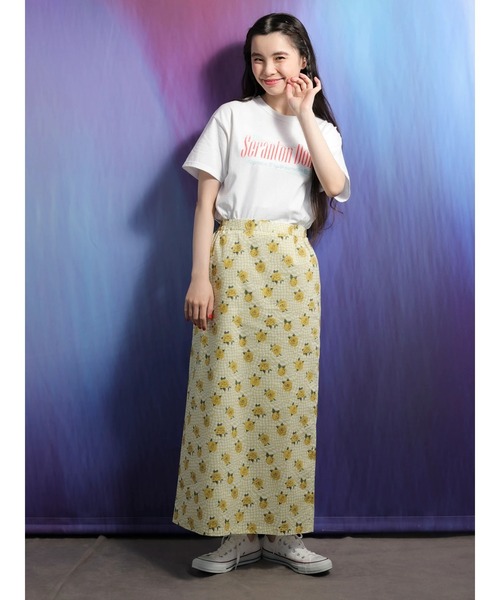 Sugar spoon（シュガースプーン）の「■SS LIBERTYptチェッカードローズ スカート（スカート・レディース・ブラック/イエロー・FREE）」の3枚目の写真