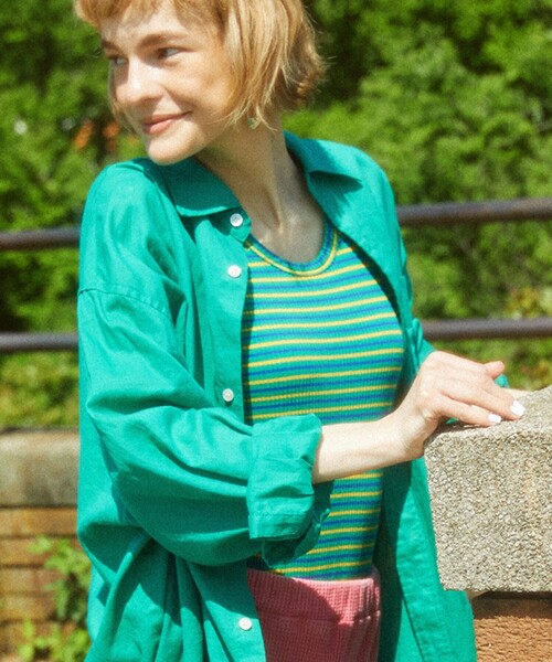 PLEATS PLEASE カラフル タンクトップ カラフル マルチカラー FREAK'S STORE（フリークスストア）の「カラフルマルチボーダー