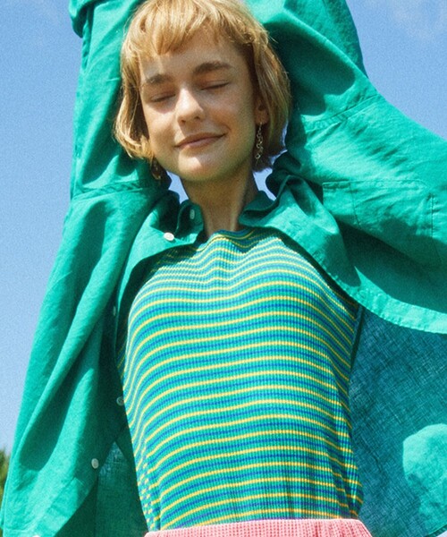 PLEATS PLEASE カラフル タンクトップ カラフル マルチカラー PLEATS PLEASE カラフル タンクトップ カラフル マルチカラー