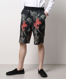 型押しワッフル総柄プリントショーツ