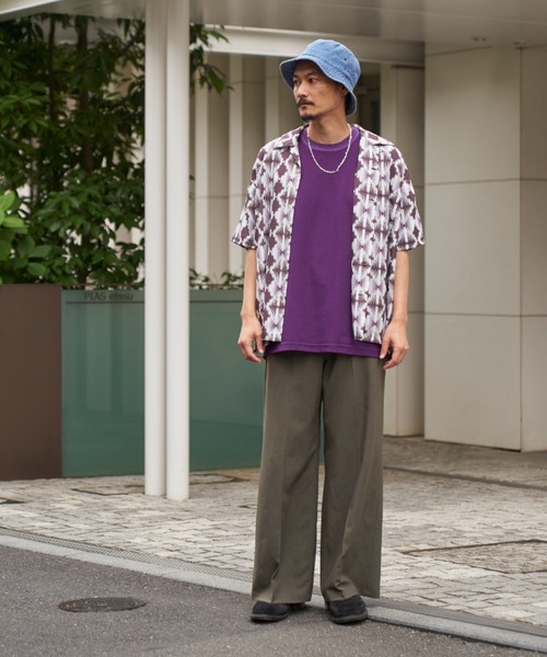 Iroquois（イロコイ）の「MOONTOP TUCK STITCH T（Tシャツ/カットソー・メンズ・ブラック/パープル/ブラウン/グリーン・1/2/3）」の5枚目の写真