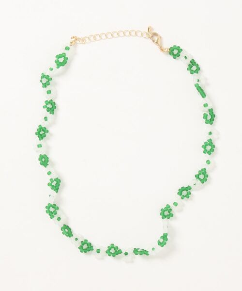 AMERICAN HOLIC（アメリカンホリック）の「フラワービーズネックレス（ネックレス・レディース・オレンジ/グリーン・FREE）」の5枚目の写真