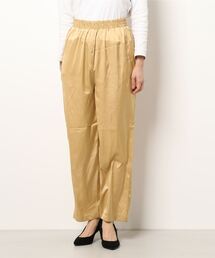 Samansa Mos2 blue | サテンストレートパンツ(その他パンツ)