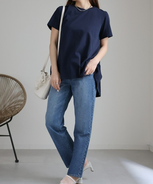 sakishimatokyo(サキシマトーキョー)の「裾フレアTシャツ(Tシャツ/カットソー・レディース・ホワイト/ブラック/グレイッシュベージュ/ライトブルー/ネイビー/チャコール・FREE)」の19枚目の写真