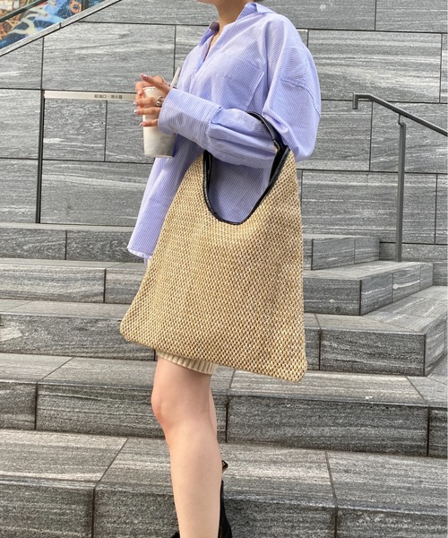 yuue' ( wear )（ユーイ）の「トライアングルストローバッグ（ハンドバッグ・レディース・ベージュ/ライトブラウン/ブラック・FREE）」の13枚目の写真