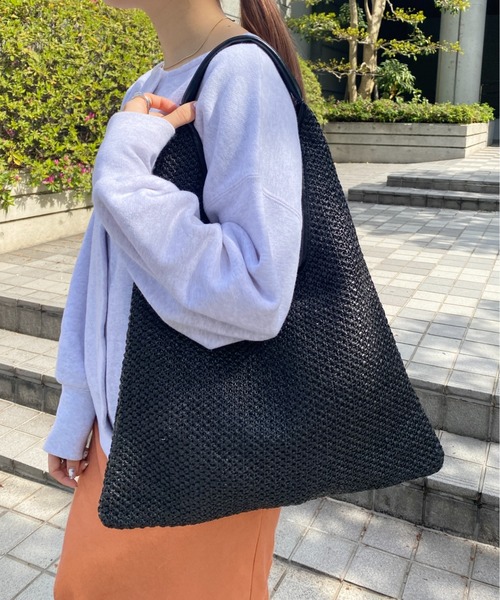 yuue' ( wear )（ユーイ）の「トライアングルストローバッグ（ハンドバッグ・レディース・ベージュ/ライトブラウン/ブラック・FREE）」の15枚目の写真