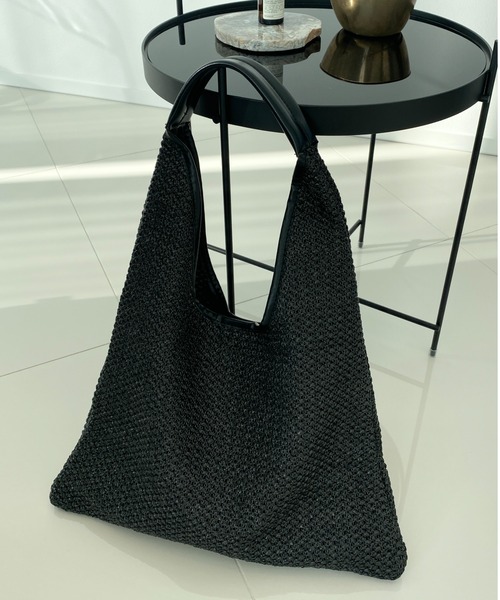 yuue' ( wear )（ユーイ）の「トライアングルストローバッグ（ハンドバッグ・レディース・ベージュ/ライトブラウン/ブラック・FREE）」の5枚目の写真