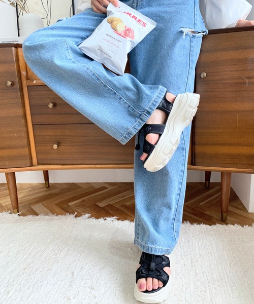 厚底スニーカーソールスポーツサンダル