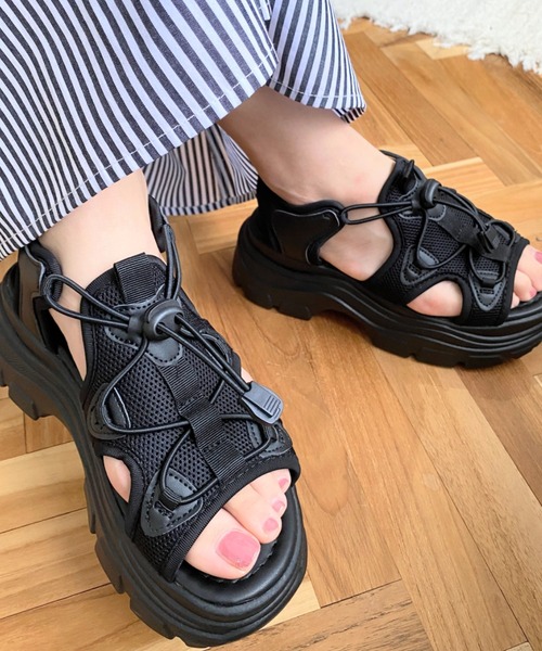 厚底スニーカーソールスポーツサンダル
