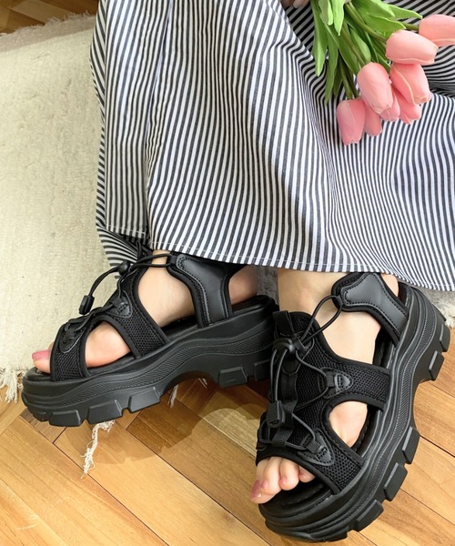 厚底スニーカーソールスポーツサンダル