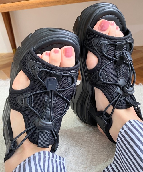 厚底スニーカーソールスポーツサンダル