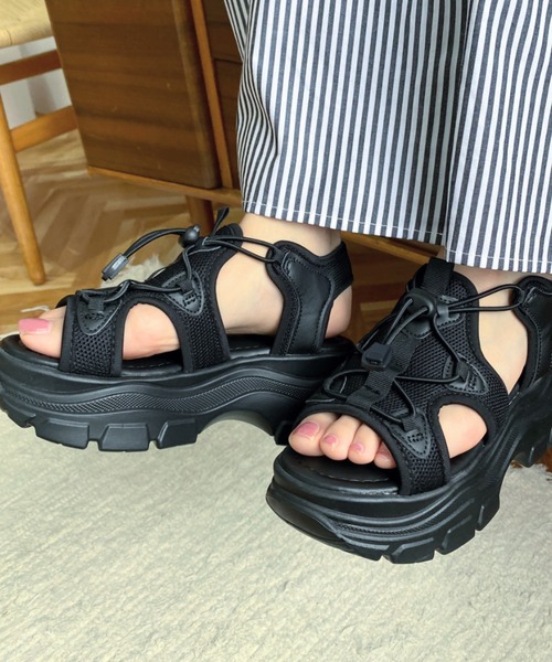厚底スニーカーソールスポーツサンダル