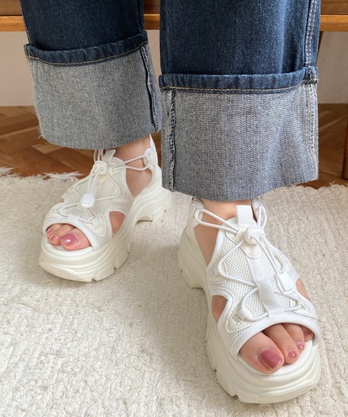 厚底スニーカーソールスポーツサンダル