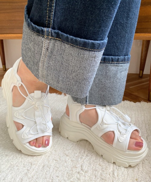 厚底スニーカーソールスポーツサンダル