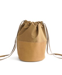 ARTS & CRAFTS | アーツアンドクラフツ / CALF LEATHER COMBI カーフレザーコンビ / DRAWSTRINGS POUCH M ドローストリングポーチM(ハンドバッグ)