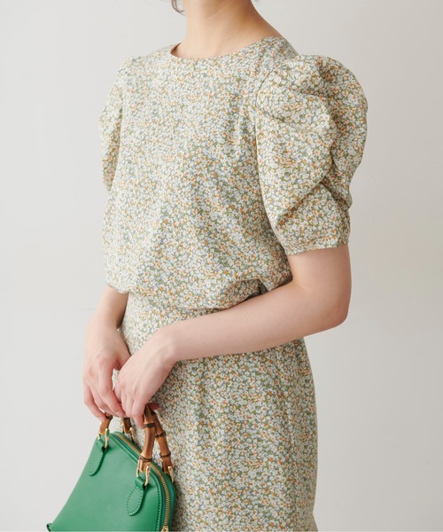 FREE'S MART（フリーズマート）の「【Sシリーズ対応】◇ボリュームスリーブ柄ワンピース（ワンピース・レディース・ホワイト系その他/グリーン系その他/ブラック系その他/ベージュ・SMALL/MEDIUM/X-SMALL）」の14枚目の写真