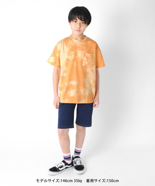 GLAZOS(グラソス)の「カットデニム・ハーフパンツ【セットアップ対応】(デニムパンツ・キッズ・ブルー/ライトブルー・140cm/160cm/150cm/170cm/130cm)」の5枚目の写真