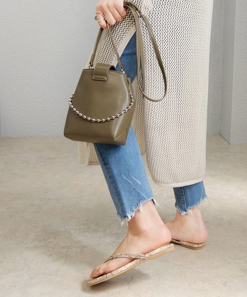 minia（ミニア）の「GDメタルキャップトングサンダル　◇（サンダル・レディース・ブラック/ライトベージュ/シルバー/ゴールド/ゼブラ/パイソン・S/M/L/LL）」の18枚目の写真