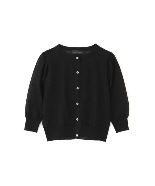 JILL STUART（ジルスチュアート）の「◆《Endy ROBE》シャンテルニット（カーディガン/ボレロ・レディース・ホワイト/ブラック/ブルー・FREE）」の4枚目の写真