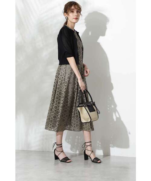 JILL STUART（ジルスチュアート）の「◆《Endy ROBE》シャンテルニット（カーディガン/ボレロ・レディース・ホワイト/ブラック/ブルー・FREE）」の7枚目の写真