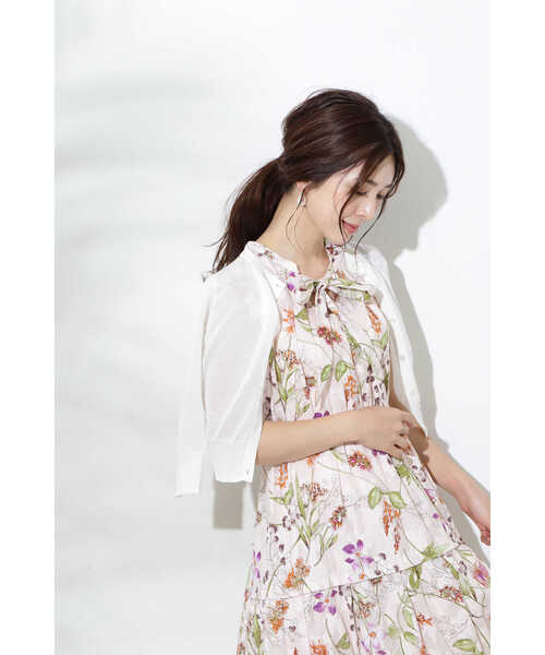 JILL STUART（ジルスチュアート）の「◆《Endy ROBE》シャンテルニット（カーディガン/ボレロ・レディース・ホワイト/ブラック/ブルー・FREE）」の10枚目の写真