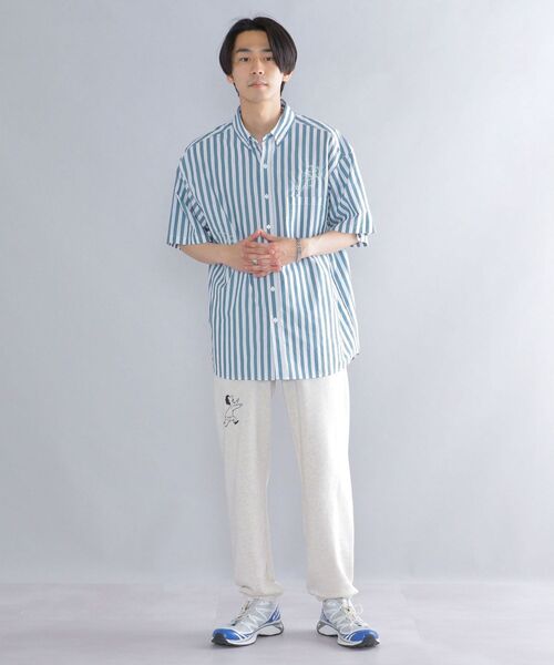 SHIPS(シップス)の「*SHIPS: ROOTS×INFLUENCE LEEGET ペインティング プリント スウェット パンツ(スウェットパンツ・メンズ・ネイビー/グレー・MEDIUM/LARGE/X-LARGE)」の3枚目の写真