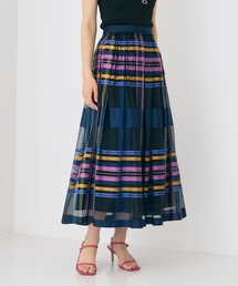 ANAYI | チェックオーガンジーフレア　スカート(スカート)