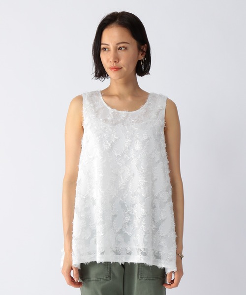 BARNYARDSTORM（バンヤードストーム）の「BARNYARDSTORM / ペイズリーフェザータンク（Tシャツ/カットソー・レディース・ホワイト/ブラック・0/1）」の17枚目の写真