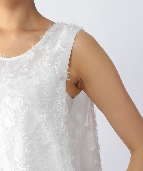 BARNYARDSTORM（バンヤードストーム）の「BARNYARDSTORM / ペイズリーフェザータンク（Tシャツ/カットソー・レディース・ホワイト/ブラック・0/1）」の22枚目の写真