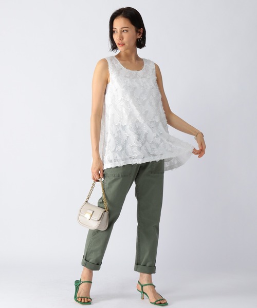 BARNYARDSTORM（バンヤードストーム）の「BARNYARDSTORM / ペイズリーフェザータンク（Tシャツ/カットソー・レディース・ホワイト/ブラック・0/1）」の14枚目の写真