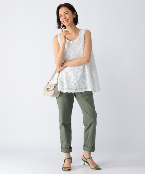 BARNYARDSTORM（バンヤードストーム）の「BARNYARDSTORM / ペイズリーフェザータンク（Tシャツ/カットソー・レディース・ホワイト/ブラック・0/1）」の16枚目の写真