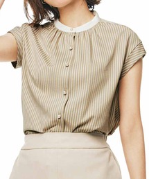 IEDIT | 抗菌防臭がうれしい　きちんとシャツ見えしてらくちん　パール調ボタンが華やぐクレリック仕立ての美ノビブラウス(シャツ/ブラウス)