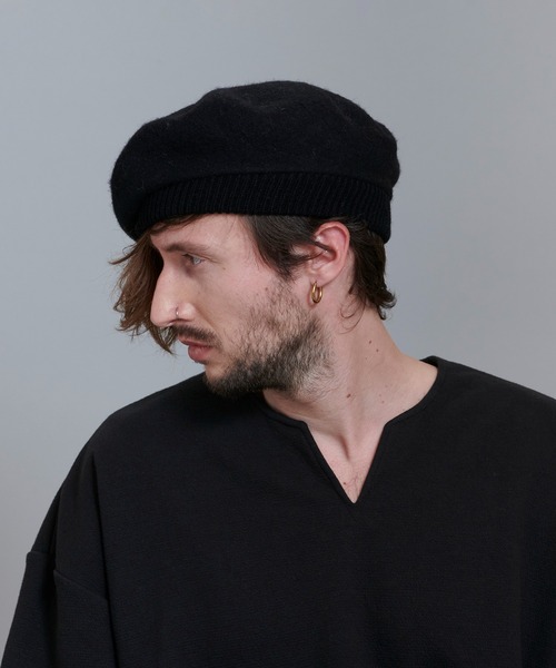 NO ID.（ノーアイディ）の「ウールリブベレー（ハンチング/ベレー帽・メンズ・ブラック/キャメル/グレー・ONE SIZE）」の10枚目の写真