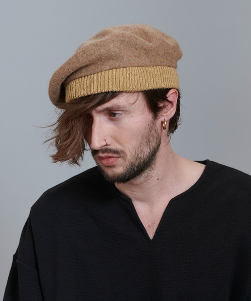 NO ID.（ノーアイディ）の「ウールリブベレー（ハンチング/ベレー帽・メンズ・ブラック/キャメル/グレー・ONE SIZE）」の16枚目の写真