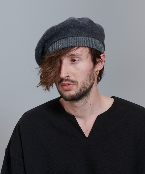 NO ID.（ノーアイディ）の「ウールリブベレー（ハンチング/ベレー帽・メンズ・ブラック/キャメル/グレー・ONE SIZE）」の17枚目の写真
