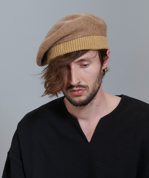 NO ID.（ノーアイディ）の「ウールリブベレー（ハンチング/ベレー帽・メンズ・ブラック/キャメル/グレー・ONE SIZE）」の19枚目の写真