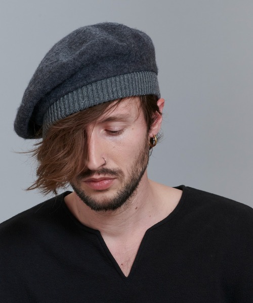 NO ID.（ノーアイディ）の「ウールリブベレー（ハンチング/ベレー帽・メンズ・ブラック/キャメル/グレー・ONE SIZE）」の20枚目の写真