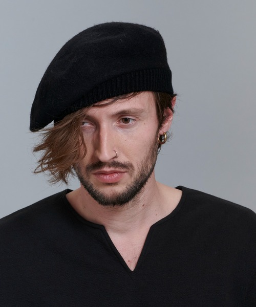 NO ID.（ノーアイディ）の「ウールリブベレー（ハンチング/ベレー帽・メンズ・ブラック/キャメル/グレー・ONE SIZE）」の6枚目の写真