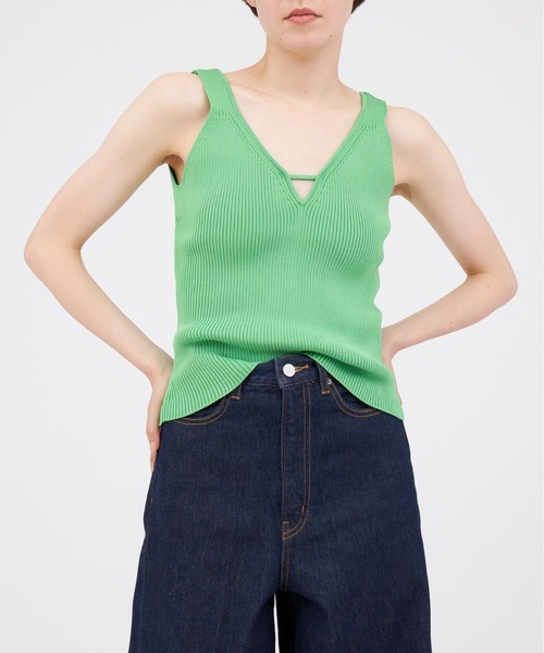 TAN（タン）の「TAN-UV/NECK CAMI（キャミソール・レディース・ライトブルー/ネイビー/ライトグリーン・FREE）」の4枚目の写真